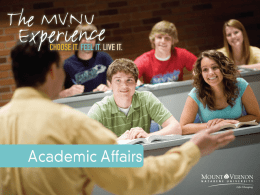 Academic Affairs Course Scheduling