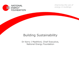 Sustainable Buildings - National Energy Foundation