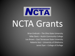 4A - NCTA Grantsx - the National College Testing Association