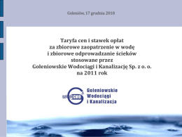 prezentacja - Goleniowskie Wodociągi i Kanalizacja