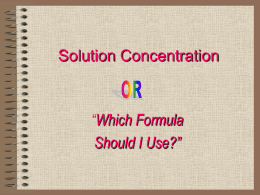 Solution Prep Review & Practice Problems