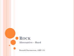 Rock Alternative – Hard Ronald Darmawan, AME 151
