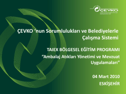 CEVKO - Eskişehir İl Çevre ve Orman Müdürlüğü