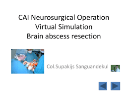 CAI Neurosurgical operation:Brain abscess resection