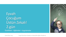 PowerPoint Sunusu - Turgut &Ouml;zal &Uuml;st&uuml;n Zekalılar ve Yetenekliler