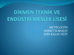 dikmen teknik ve end&uuml;stri meslek lisesi