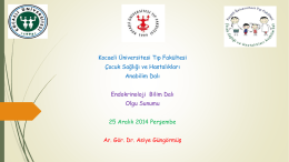PowerPoint Sunusu - Kocaeli Üniversitesi Tıp Fakültesi