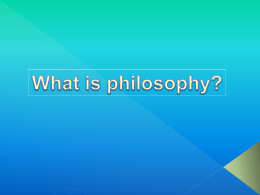 “Philosophy, as I shall understand the word, is something intermediate between theology and science.