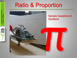 Carpentry & Joinery Phase 4 Maths  Ratio & Proportion Sample Questions & Solutions   Carpentry & Joinery Phase 4 Maths  Ratio & Proportion • A pitched roof is constructed.