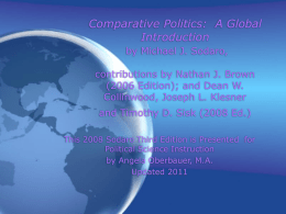 Comparative Politics: A Global Introduction by Michael J. Sodaro, contributions by Nathan J.