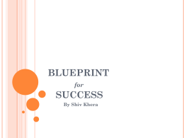 BLUEPRINT for  SUCCESS By Shiv Khera Winners do in spite of problems. Losers permanently rationalize.