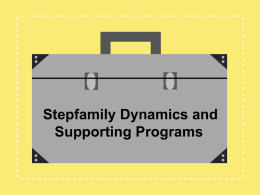 Stepfamily Dynamics and Supporting Programs   Jennifer L. Baker, Psy.D. Anne B. Summers, Ph.D. Debbi Steinmann, M.A.  The Training for the Healthy Marriage and Family Formation curriculum was created through the cooperative efforts.