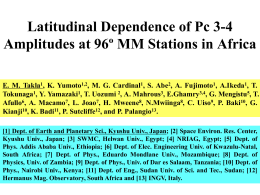 Latitudinal Dependence of Pc 3-4 Amplitudes at 96º MM Stations in Africa E.