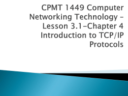          Identify and explain the functions of the core TCP/IP protocols Explain how the TCP/IP protocol correlate to the OSI model Discuss addressing schemes for.