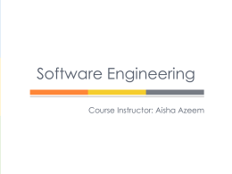 Software Engineering Course Instructor: Aisha Azeem   Types of Software Applications  System software: such management utilities  as  compilers,  editors,  file   Application software: stand-alone programs for specific needs.  Engineering/scientific software: Characterized.