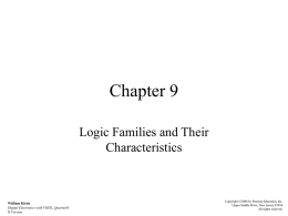 Chapter 9 Logic Families and Their Characteristics  William Kleitz Digital Electronics with VHDL, Quartus® II Version  Copyright ©2006 by Pearson Education, Inc. Upper Saddle River, New Jersey.