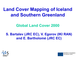 Land Cover Mapping of Iceland and Southern Greenland Global Land Cover 2000 S.