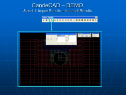 CandeCAD – DEMO Step 4.1: Import Results – Import all Results.