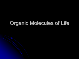 Organic Molecules of Life   Organic molecules :  are  compounds created by living organisms   contain  the elements carbon and hydrogen   Carbon atoms:   need four electrons to fill their outer.