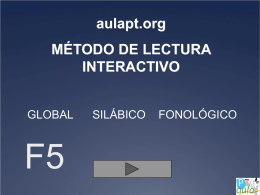 aulapt.org  M&Eacute;TODO DE LECTURA INTERACTIVO GLOBAL  F5  SIL&Aacute;BICO  FONOL&Oacute;GICO FONEMA P PE APIO PAP&Aacute; PI&Eacute; PIPI.