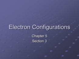 Electron Configurations Chapter 5 Section 3   Vocabulary electron configuration aufbau principle Pauli exclusion principle Hund’s rule Valence electron Electron-dot structure   Review Each principal energy level can have the same number of sublevels.