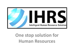 One stop solution for Human Resources Greetings from IHRS India! IHRS India is a Placement Consultancy and manpower supplier in India with professional.