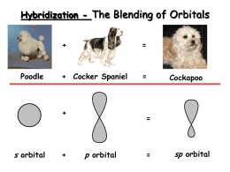 Hybridization - The Blending of Orbitals  Poodle  +  =  + Cocker Spaniel  =  +  s orbital  +  Cockapoo  =  p orbital  =  sp orbital   What Proof Exists for Hybridization? We have studied electron configuration notation and the.