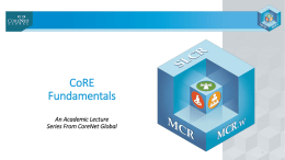 CoRE Fundamentals An Academic Lecture Series From CoreNet Global   Corporate Real Estate (CRE): What’s It All About?   What is Corporate Real Estate? A corporation's real estate,