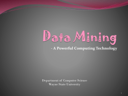 - A Powerful Computing Technology  Department of Computer Science Wayne State University.