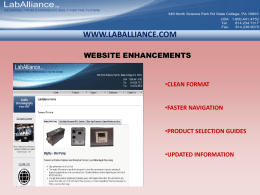 WWW.LABALLIANCE.COM WEBSITE ENHANCEMENTS  •CLEAN FORMAT •FASTER NAVIGATION •PRODUCT SELECTION GUIDES •UPDATED INFORMATION   PUMP OFFERINGS  Maximum Pressure (psi)  18,000  UHP Dual UHP Single  CP UHP  10,000  5,000  CP 12  Q-Grad B2300 Series III 5 Series II 5  CP 250 Prep 250  CP.
