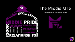 The Middie Mile From Here to There with Pride   Change  “  Be the change you want to see in others.  ”  ― Mahatma Gandhi   Define: in·san·i·ty inˈsanitē noun 1.