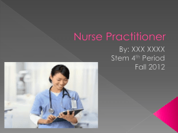   A nurse who is qualified to treat certain medical conditions without the direct supervision of a doctor.