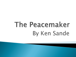 By Ken Sande        A difference in opinion or purpose that frustrates someone’s goals or desires. Conflict starts in the heart. What causes fights and.