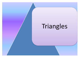 Triangles    The types of triangles classified by their sides are the following: Equilateral triangle: A triangle with all three sides equal in.
