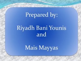 Prepared by: Riyadh Bani Younis and  Mais Mayyas    The three main models of professional education and training that had historically appeared in the following order: a) The.