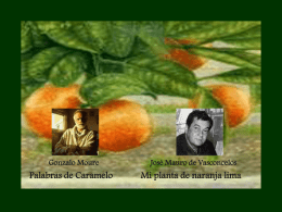 Gonzalo Moure  Palabras de Caramelo  José Mauro de Vasconcelos  Mi planta de naranja lima   PALABRAS DE CARAMELO.