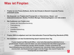 Was ist Finplan   Finplan ist eine Finanz-Software, die für den Einsatz im Bereich Corporate Finance entwickelt wurde    Die Anwender von Finplan sind Finanzprofis.
