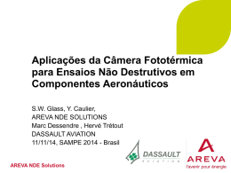 Aplicações da Câmera Fototérmica para Ensaios Não Destrutivos em Componentes Aeronáuticos S.W. Glass, Y.