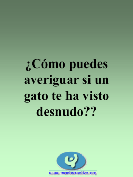 &iquest;C&oacute;mo puedes averiguar si un gato te ha visto desnudo?? &iquest;C&oacute;mo puedes averiguar si un gato te ha visto desnudo??
