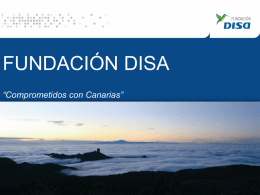 FUNDACIÓN DISA “Comprometidos con Canarias”  Raquel Montes / “Fundación DISA”   ÍNDICE 1. Principales magnitudes de DISA  2.