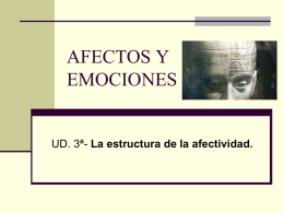 AFECTOS Y EMOCIONES  UD. 3ª- La estructura de la afectividad.    En la vida del hombre, se distinguen  habitualmente tres ámbitos: la actividad, la inteligencia.