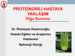 PROTEİNÜRİLİ HASTAYA YAKLAŞIM Olgu Sunumu Dr. Rümeyza Kazancıoğlu Haseki Eğitim ve Araştırma Hastanesi Nefroloji Kliniği OLGU E.