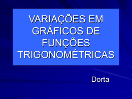 VARIAÇÕES EM GRÁFICOS DE FUNÇÕES TRIGONOMÉTRICAS Dorta   GRÁFICO DA FUNÇÃO SENO  y = sen x   TRANSLAÇÃO VERTICAL:  y = a + sen x   TRANSLAÇÃO VERTICAL: y = a + sen.