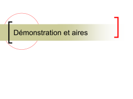 Démonstration et aires   Triangles de même aire A  B A' C    Les triangles ABA’ et AA’C ont la même aire.   Triangles de même aire A  M est un point.