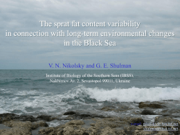 The sprat fat content variability in connection with long-term environmental changes in the Black Sea V.