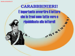 www.enomis.it  CARABBBINIERI! È importante avvertire il lettore che le frasi sono tutte vere e ripubblicate alla lettera!!