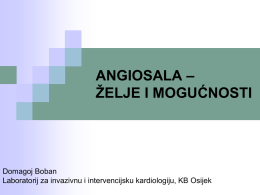 ANGIOSALA – ŽELJE I MOGUĆNOSTI  Domagoj Boban Laboratorij za invazivnu i intervencijsku kardiologiju, KB Osijek   Mogućnosti…        Jednoga dana…   1.