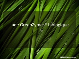 Jade GreenZymes® biologique   Jade GreenZymes® biologique Nouveau Jade GreenZymes biologique • 95 % de jeunes pousses d'orge verte biologique • Nourrit votre corps d'un aliment.