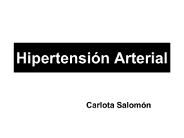 Hipertensión Arterial Carlota Salomón   DEFINICION Enfermedad crónica, sistémica, que se produce cuando las cifras promedio de Presión Arterial Sistólica (PAS) y/o las de Presión Arterial Diastólica.
