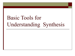 Basic Tools for Understanding Synthesis   Synthesizer   A musical instrument that produces waveforms, typically in the audio range of about 20 to 20,000 Hertz, electronically.    Types of.